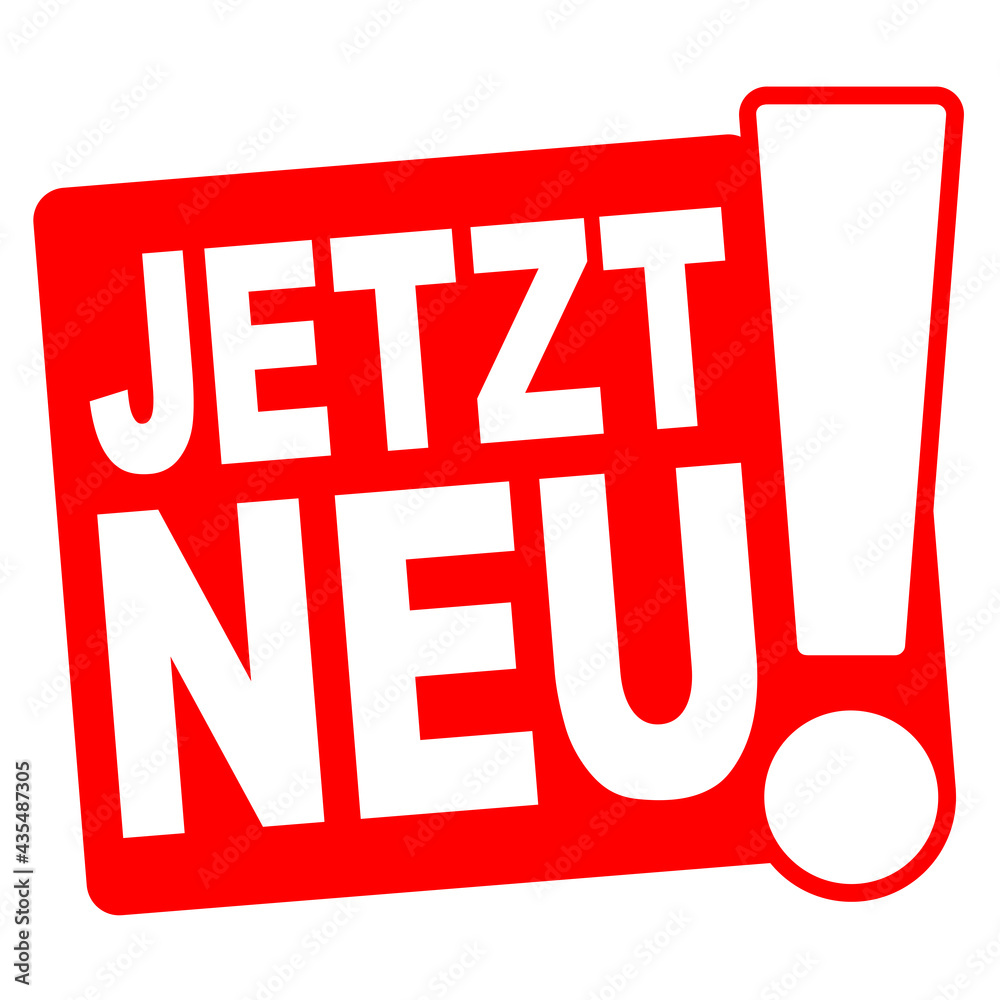 nvis17 NewVectorIllustrationSign nvis - nvsl4 NewVectorSaleLabel nvsl - text deutsch: JETZT NEU - Vektor Grafik Design - transparent - AI10 / EPS10 . sale promotion . square g10576