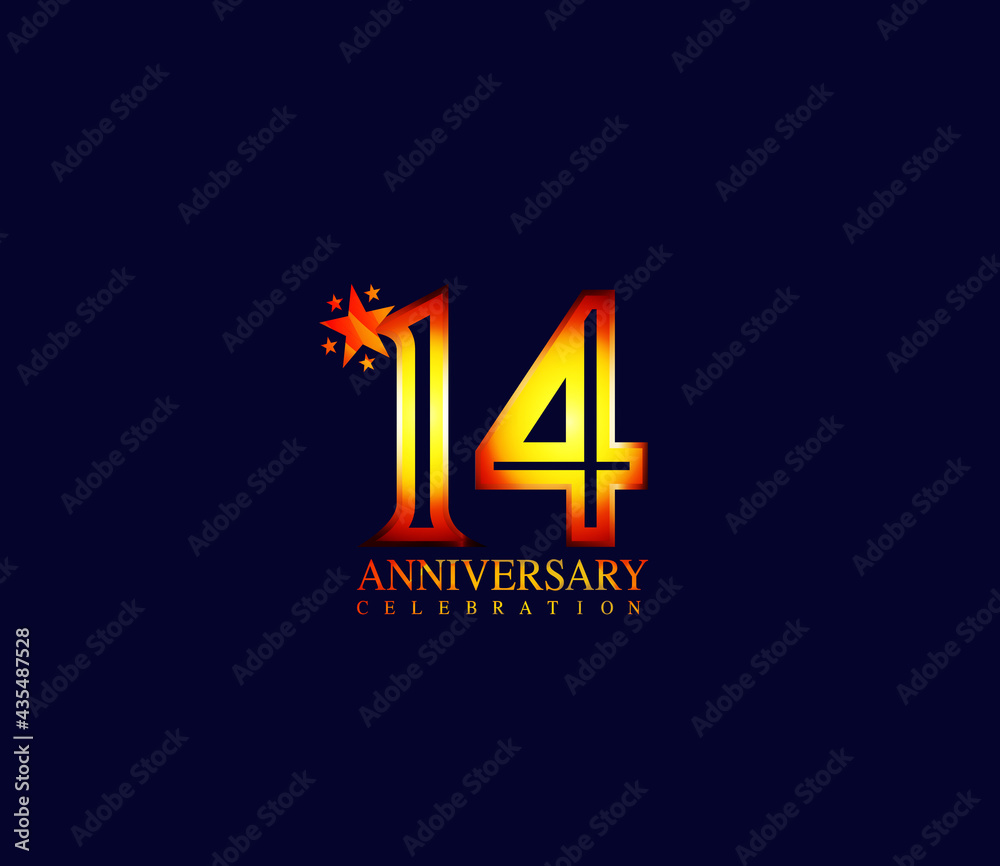 Bright Color Star Design Shape element, 14 Year Anniversary, Invitations, Party Events, Company Based, Banners, Posters, Card Material Bright Color Star Design Shape element, 14 Year Anniversary, Invitations, Party Events, Company Based, Banners, Posters, Card Material