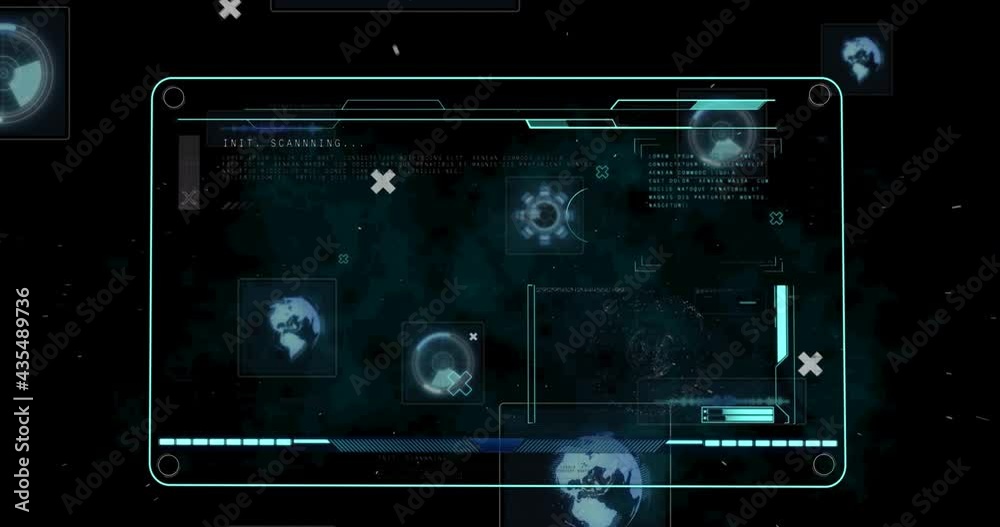 Composition of data processing on digital screen Composition of data processing on digital screen
