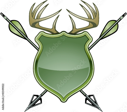 hunting trophy with hunting arrows