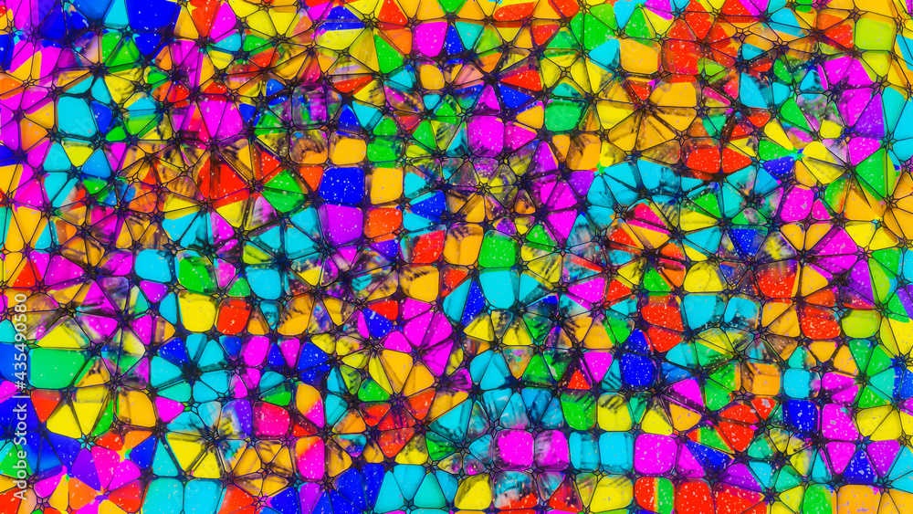 multicolored warped low poly background. 3d render illustration multicolored warped low poly background. 3d render illustration