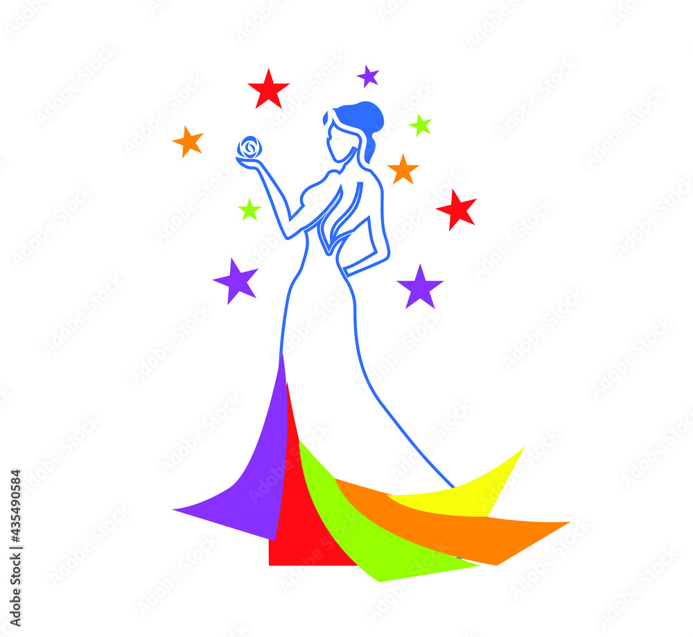 The illustration - zodiac sign in the modern style.