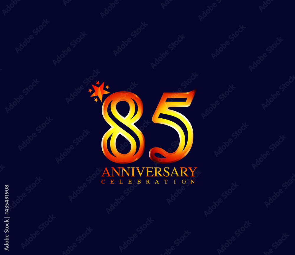 Bright Color Star Design Shape element, 85 Year Anniversary, Invitations, Party Events, Company Based, Banners, Posters, Card Material Bright Color Star Design Shape element, 85 Year Anniversary, Invitations, Party Events, Company Based, Banners, Posters, Card Material