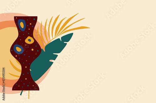 African theme. Summer african travel and tourism pattern background for design t shirt print, travel agency flyer, souvenir shop poster