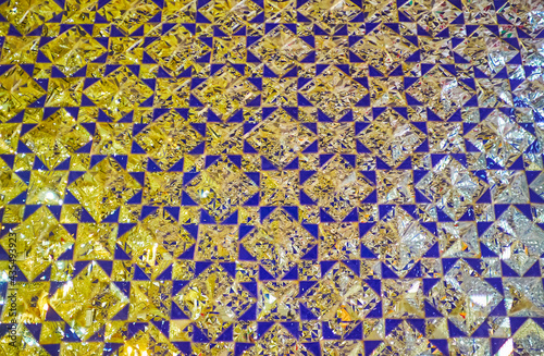 Details of mirror wall in Imam zadeh Jafar Shrine, Yazd, Iran photo