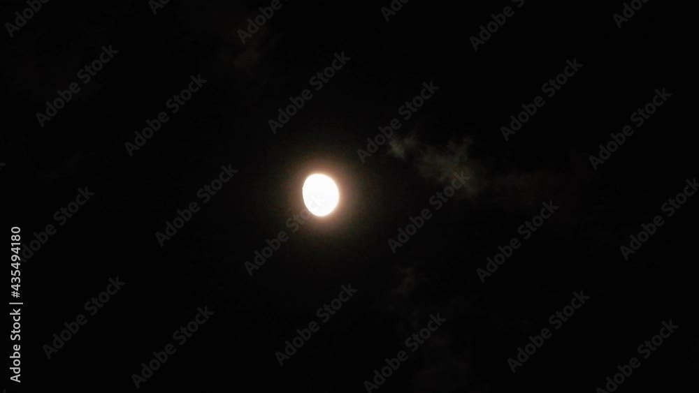 Full Moon White Supermoon With Thin Gray Grey Wispy Clouds In Front Full Moon White Supermoon With Thin Gray Grey Wispy Clouds In Front