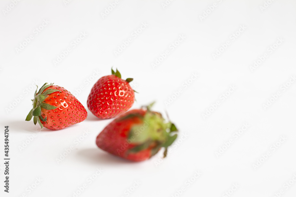 strawberries on a white strawberries on a white