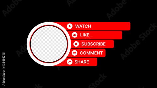 Element for Personal Account on Video Service. Put Your Photo under the background. Vector illustration