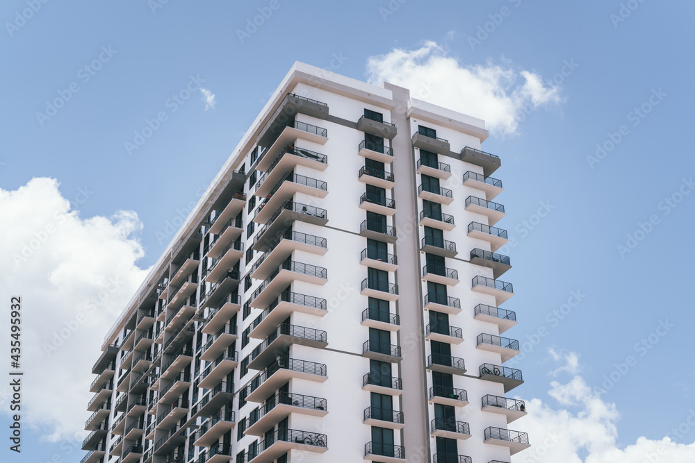 modern building in the sky apartments balconies miami doral florida