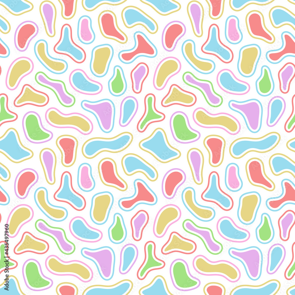 Color mosaic background. Fluid banner. Abstract blot shapes template for your design.