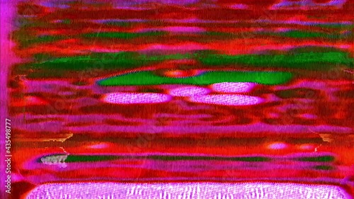 Analog Video Art Multicolored Abstract Shapes Signal Distortion