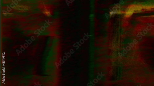 Analog Video Art Multicolored Abstract Shapes Signal Distortion