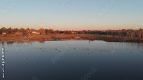 sunset over a lake