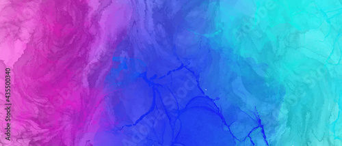 Abstract purple watercolour splash of paints art. Colorful vibrant artistic background.
