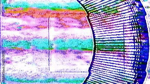 Analog Video Art Multicolored Abstract Shapes Signal Distortion