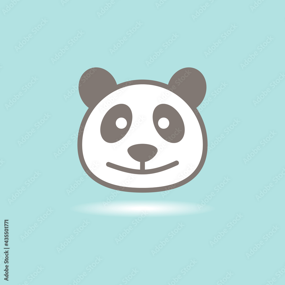 Obraz premium panda logo flatdesign vector image