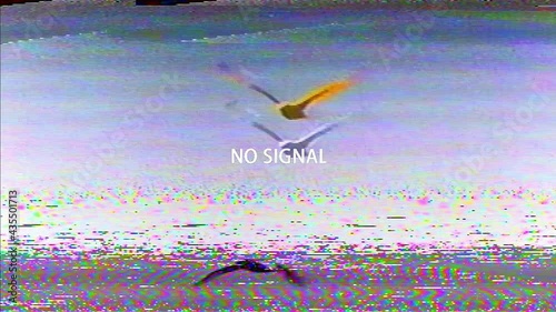 Analog Video Art Multicolored Abstract Shapes Signal Distortion