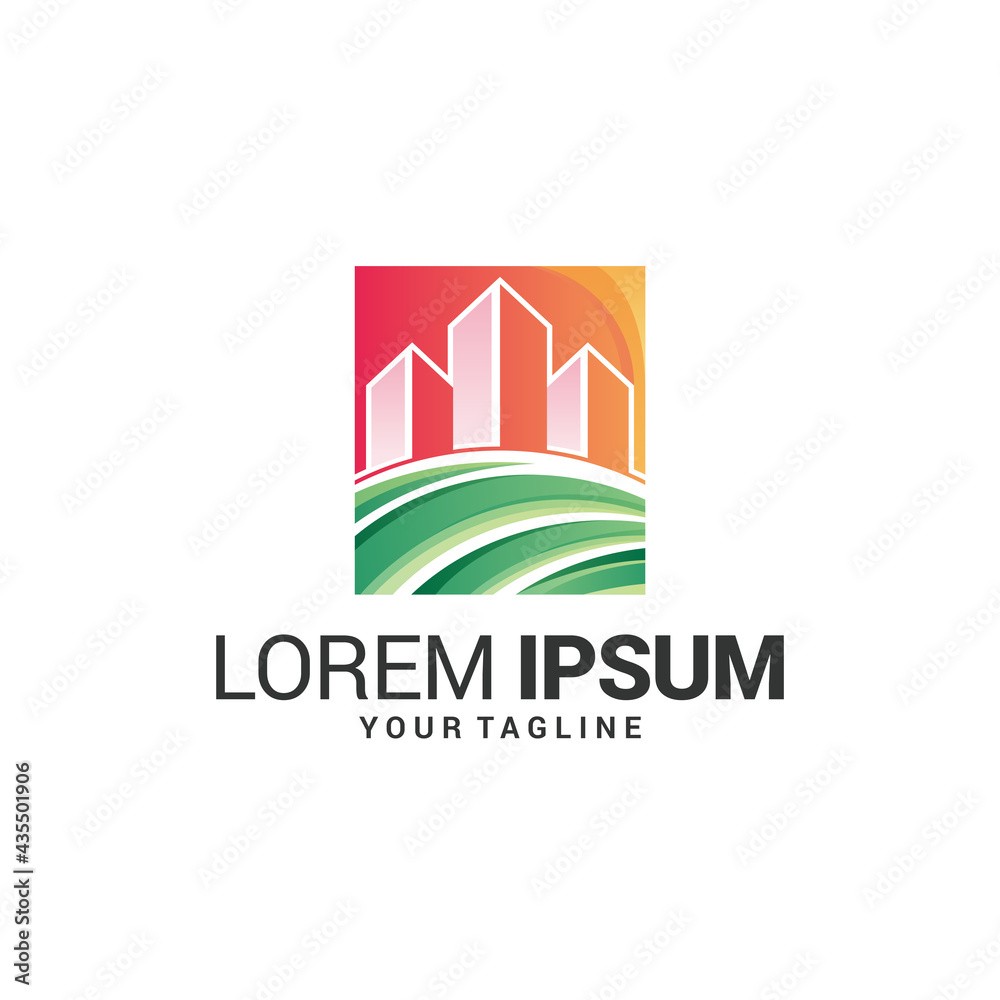 Real estate or Building logo design template with modern concept