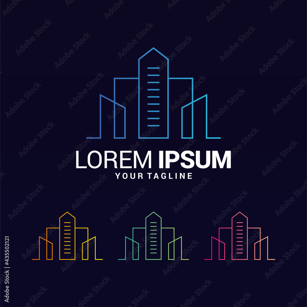 Fototapeta premium Real estate or Building logo design template with modern concept
