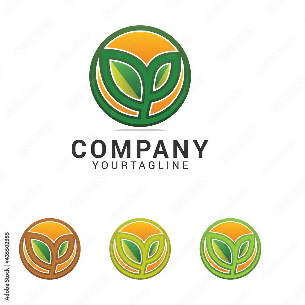 Creative and modern leaf for natural and environment logo design Creative and modern leaf for natural and environment logo design