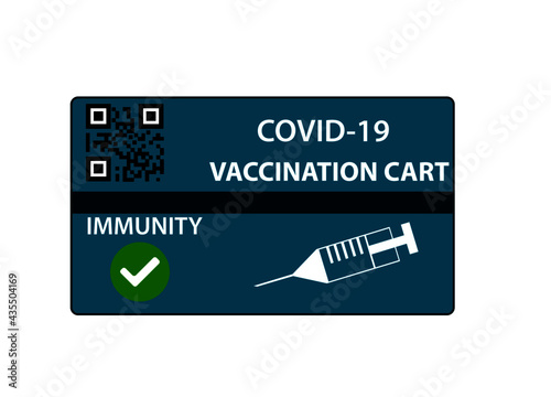 Vaccination card icon Covid-19 vaccination vaccination immunity card. Intercountry travel vaccination immunity card.
Coronavirus travel passport.
Vecrorel design EPS 10.