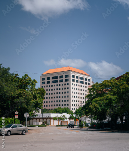 building in the city coral gables Miami Florida sky trees 
