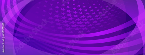 USA independence day abstract background with elements of american flag in purple colors