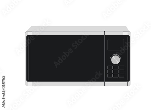 Microwave. Illustration of a modern microwave oven with a digital menu.