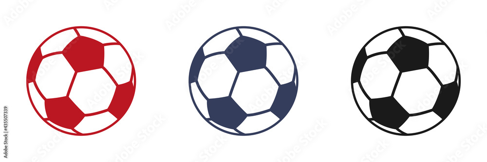 Obraz premium Soccer ball, set of icons. Web design.