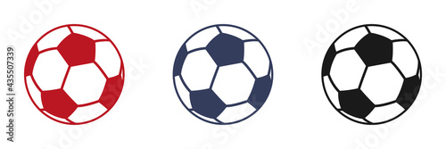 Soccer ball  set of icons. Web design.