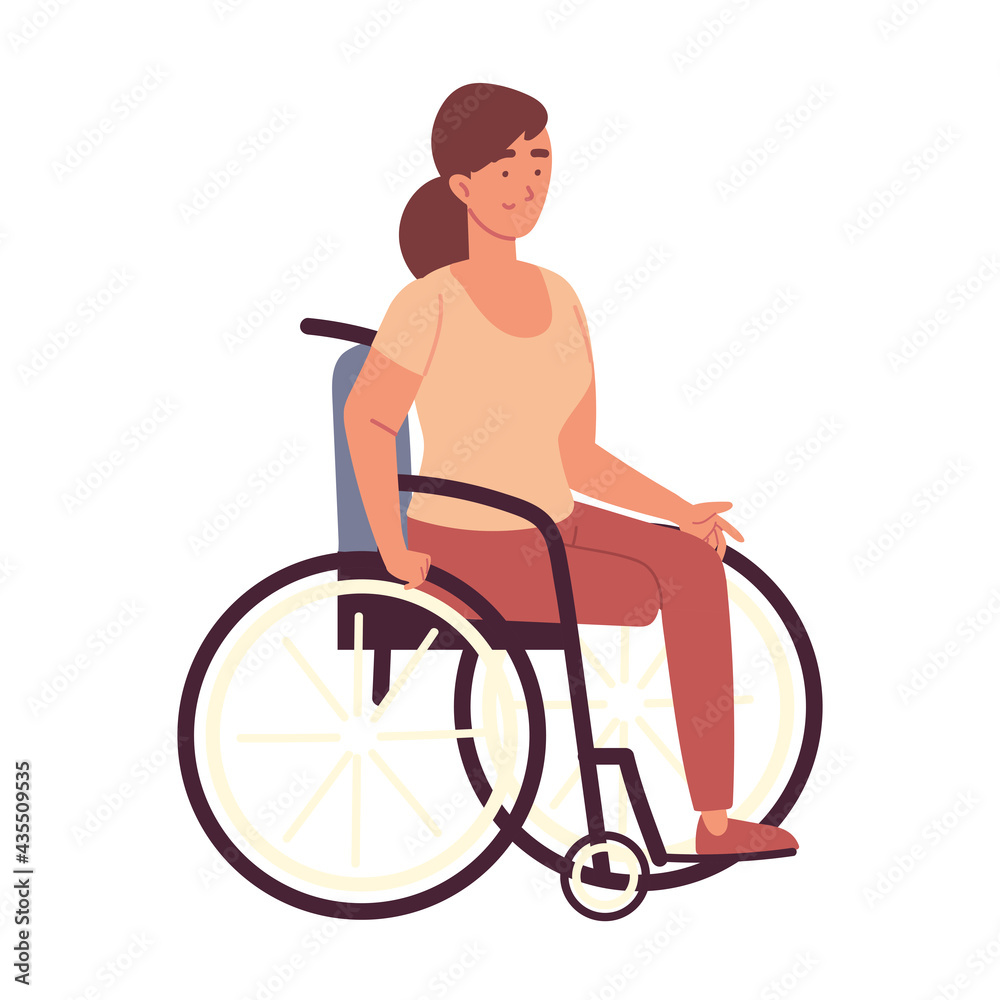 disabled woman amputee Stock Vector Adobe Stock