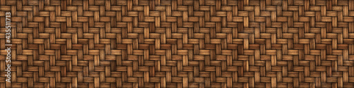 Basket weave seamless texture, long background, 3d illustration photo