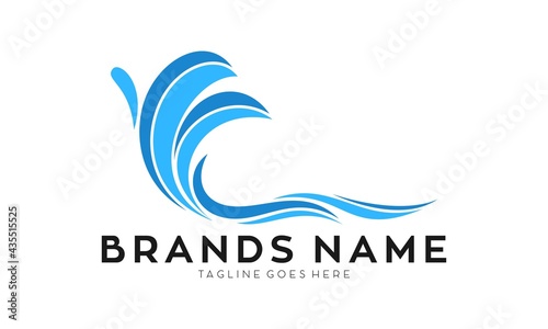 Big nature wave icon logo