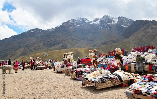 Mercato andino vicino a Cusco