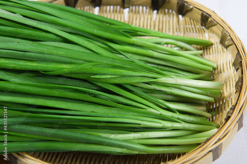 close up of fresh Chinese chives,Garlic chives close up of fresh Chinese chives,Garlic chives