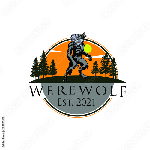 Illustration Vector graphic of werewolf logo