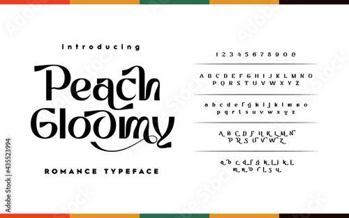 Classic Typography Minimal Fashion Designs. Typeface modern serif fonts and numbers. Elegant stylish alphabet letters font, ligatures, and number. 