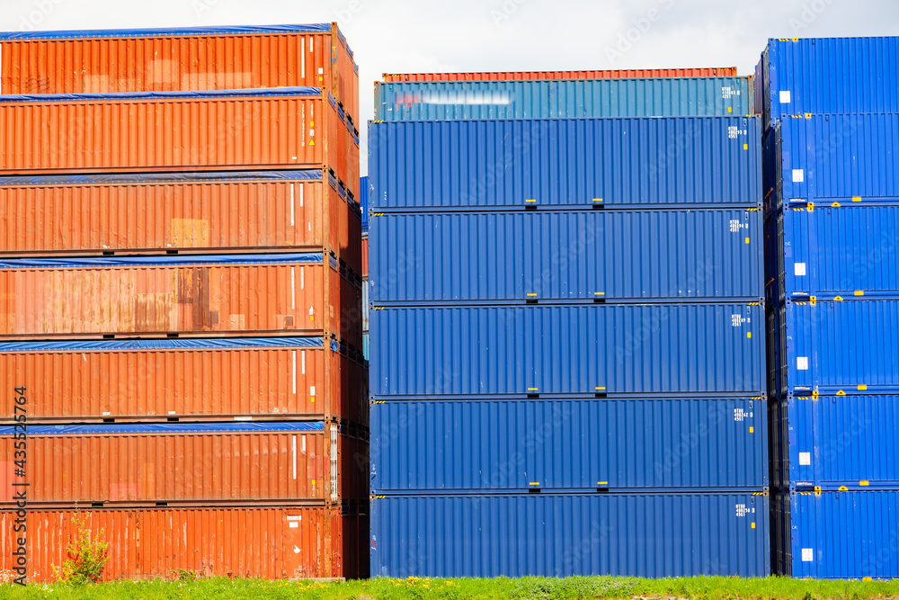Fototapeta premium cargo containers used for shipping