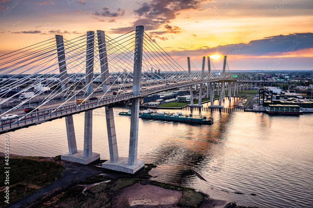 Aerial view of the New Goethals Bridge