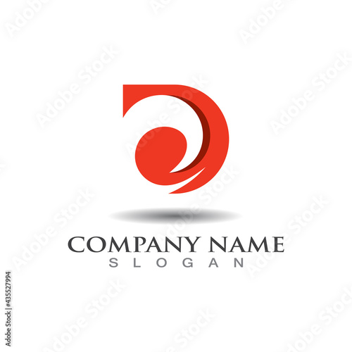 Vector Graphic D letter Concept illustration inspiration creative template