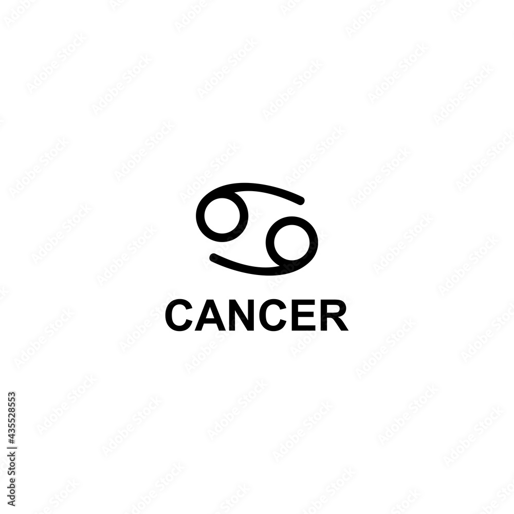 Obraz premium Cancer zodiac constellations icon vector sign symbol