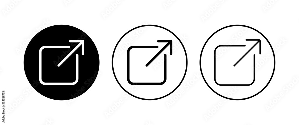 External link icon set. link icon vector. hyperlink symbol External link icon set. link icon vector. hyperlink symbol