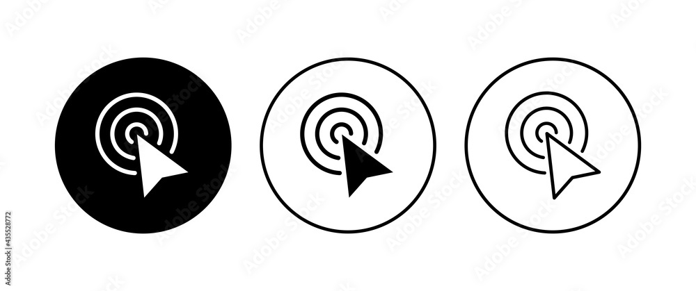 Click icon set. pointer arrow icon. cursor icon vector Click icon set. pointer arrow icon. cursor icon vector