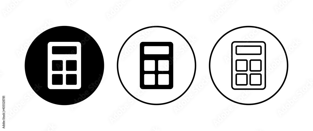 Calculator icon set. Accounting calculator icon. calculator vector Calculator icon set. Accounting calculator icon. calculator vector