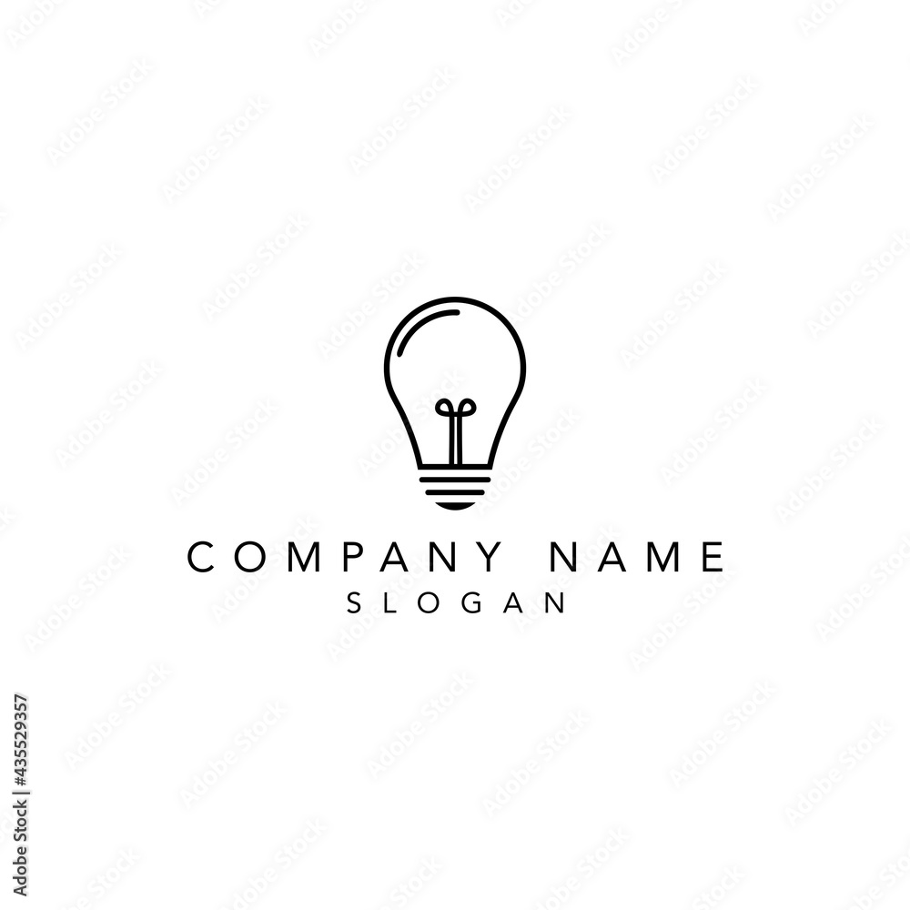 bulb icon logo vector bulb icon logo vector