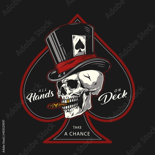 Casino colorful vintage print