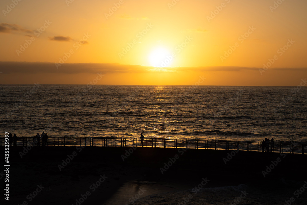 sunset on the beach