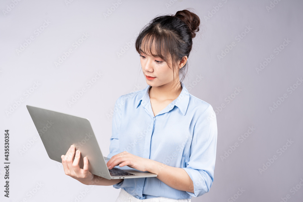 portrait of young businesswoman on white background portrait of young businesswoman on white background