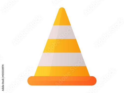 traffic cone single isolated icon with smooth style