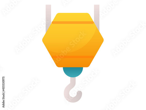 crane construction single isolated icon with smooth style